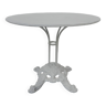 Steel garden table with cast iron base