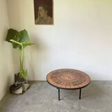 Capron “herbarium” coffee table with metal base