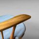 High-back chair by Albert Haberer for Hermann Fleiner