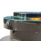 Table basse Willy Rizzo Yin-Yang - Laque, laiton & verre (Circa 70)