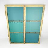 Vintage wooden window converted to a mirror