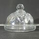 Webb Corbett crystal butter dish / vintage