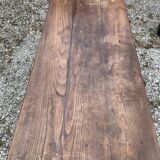 Table de ferme ancienne à gibiers en châtaignier massif à 2 tiroirs et une tirette.