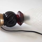 Aubergine crystal art deco lamp