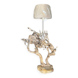Lampe bois flotté “Rayons de rivages”