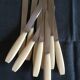 Set of 10 table knives in white Bakelite
