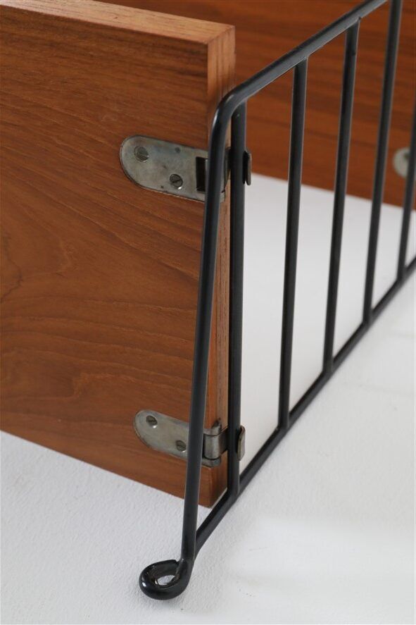 Original String shelf / Kajsa & Nisse Strinning / teak / modern mid-century design / black / 75x40x20cm