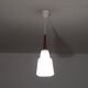Danish teak and opaline chandelier 1960