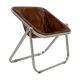Chaise Plona en cuir camel par Giancarlo Piretti pour Anonima Castelli, 1970