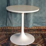Side table tulip foot metal top melaminated 1960