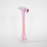 Pink vase, Murano glass, Italian design, 1970s, made in Italy