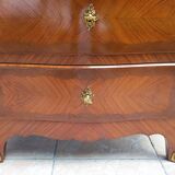 Louis XV style chest of drawers in precious wood veneer.