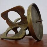 Brutalist Bronze Candle Holder, 1960s