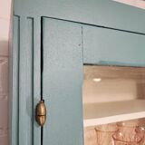 Blue vintage bookcase