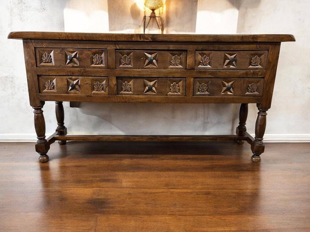 Armoire / console / commode brutaliste vintage en bois