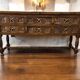 Vintage brutalist wooden cabinet / console / chest of drawers