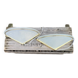 Glass Wall Lamp Set, Vintage Hollywood Regency, Massive Belgium Wall Scones
