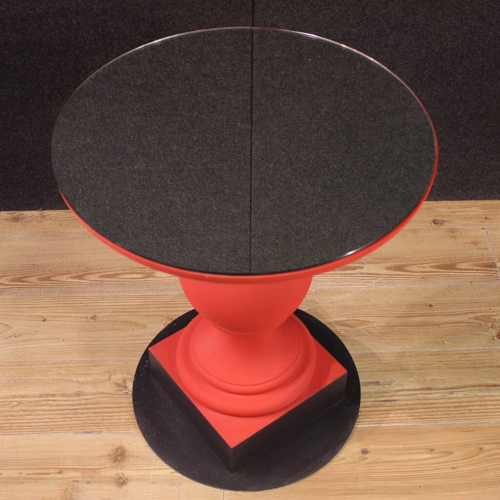 1970s Italian red painted coffee table
