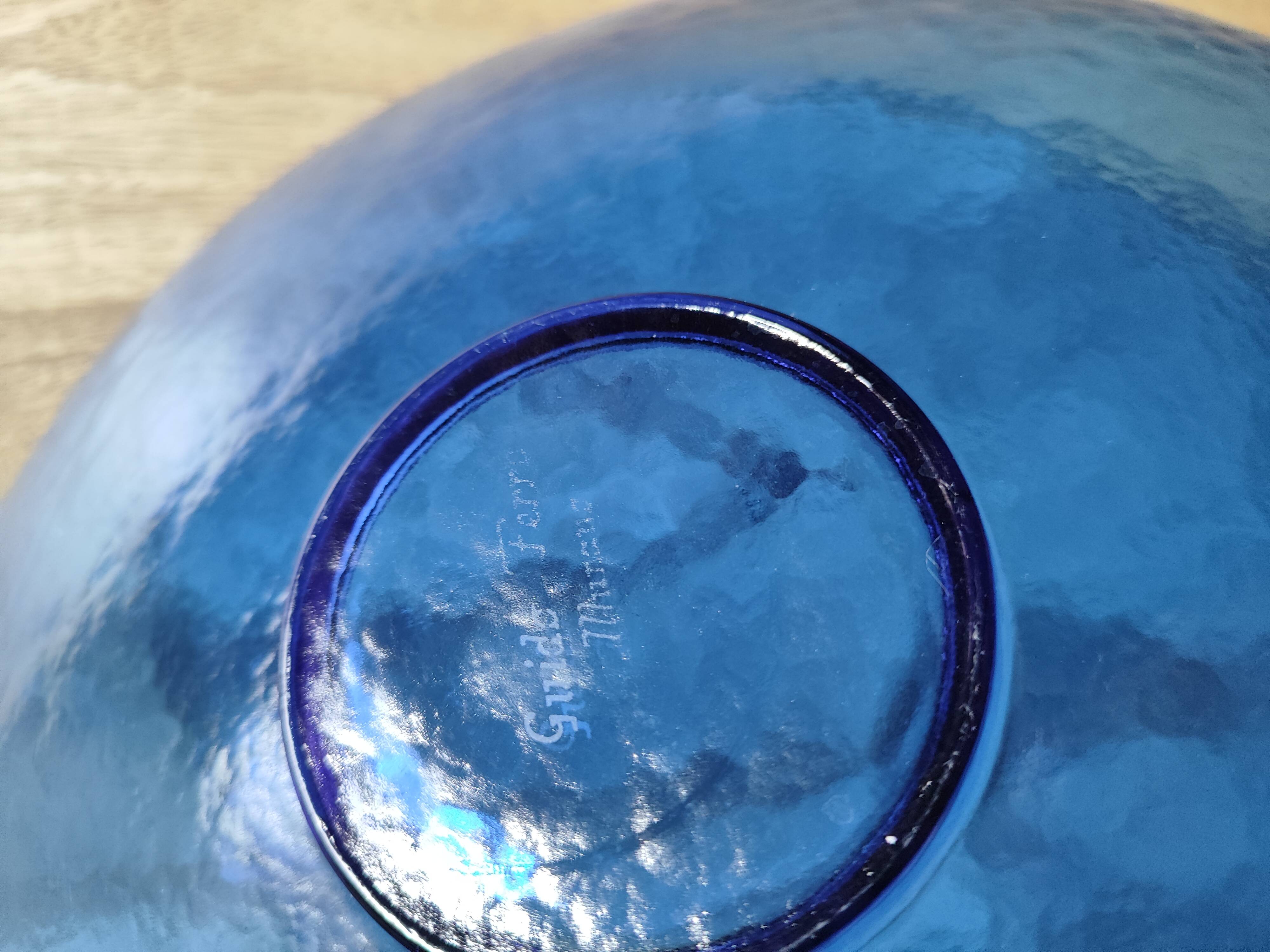 Mid-Century Murano Glass Plate: Cobalt Blue Guido Ferro Centerpiece