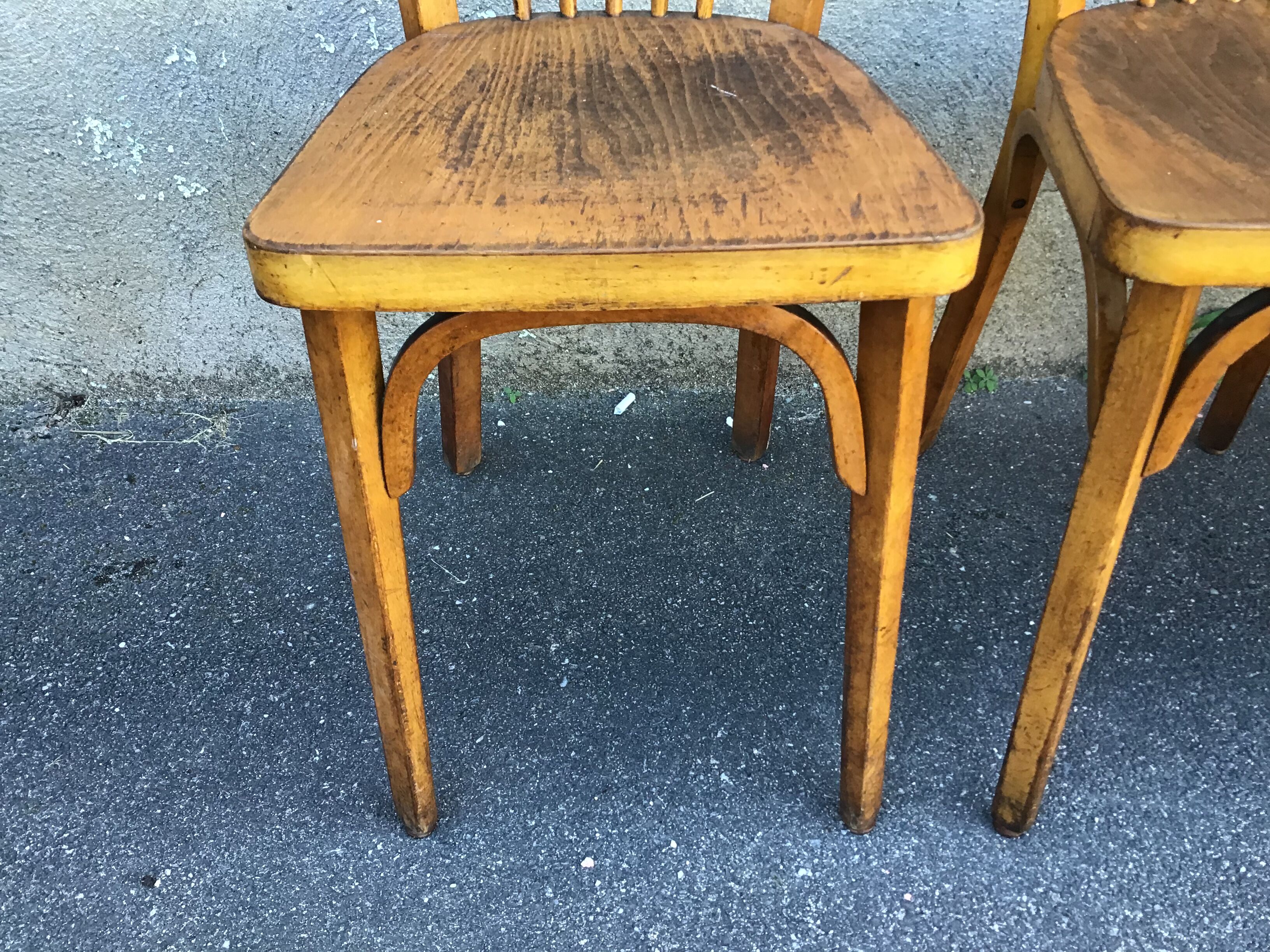 6 vintage baumann bistro chairs