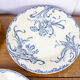 Lot de 8 assiettes plates terre de fer - modèles Iris - Léon Graves - Clairefontaine