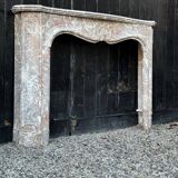 Regency Fireplace in Grey Ardennes Marble, 18th Century
