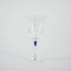 The set of Venise Saphir glasses, French design, 1970s, manufactured by Cri