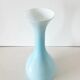 Large Italian vase in turquoise opaline from the 1960s.