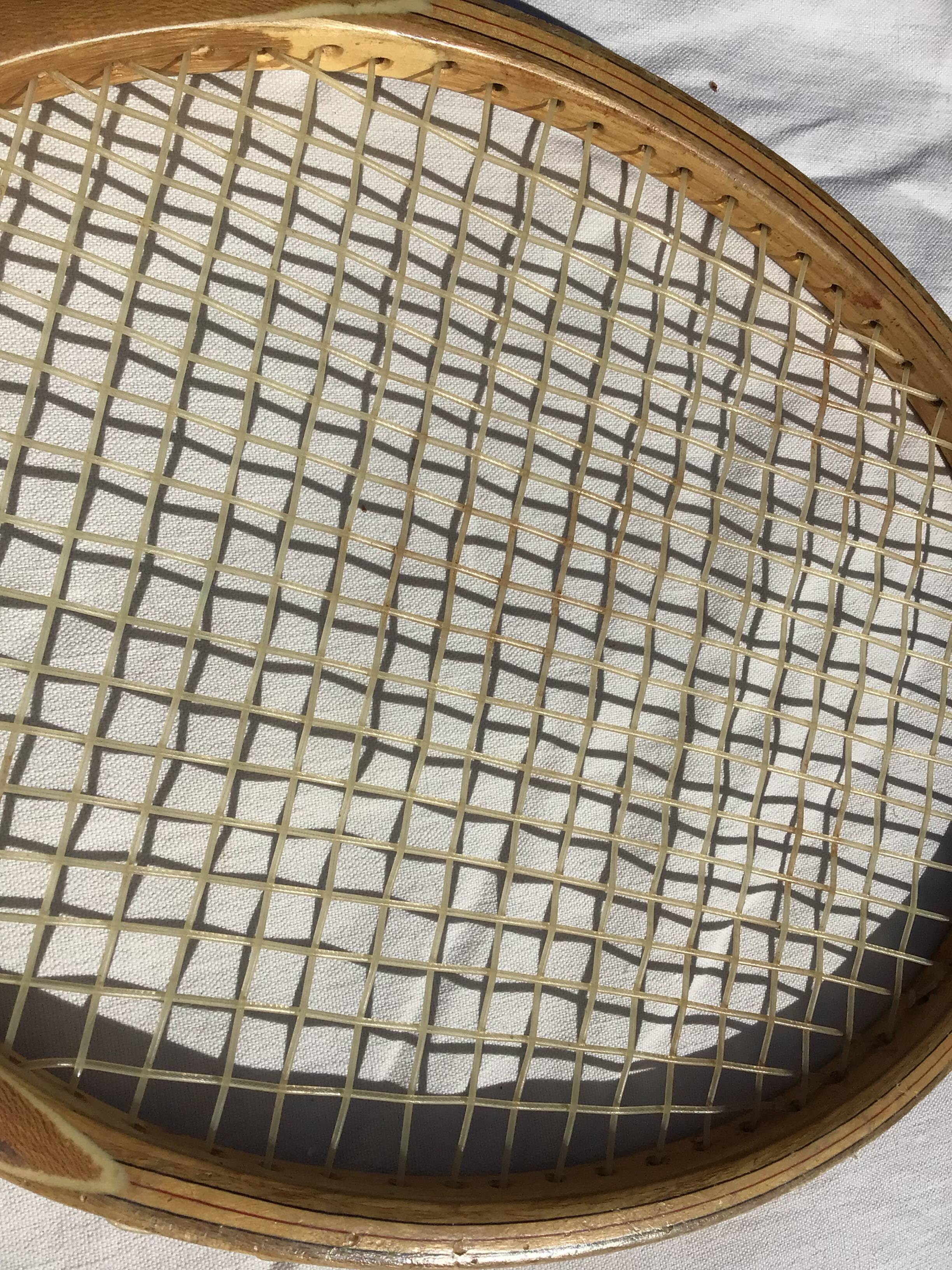 Smasher wooden tennis racket