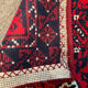 Vintage wool carpet woven 185x90 from the 60s-70s