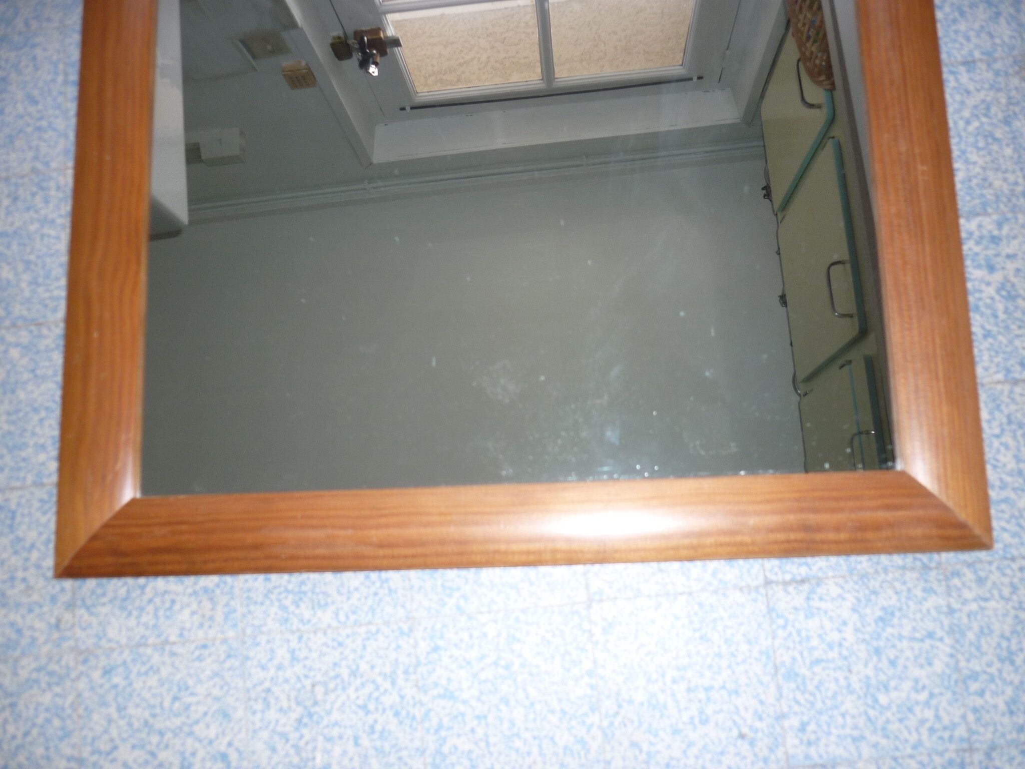 Mirror domed wooden frame 73x53, 80s