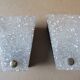 Pair of wall appliques in perspex frosted vintage light fixture 1960s