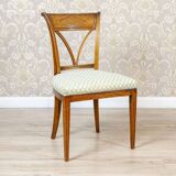 Vintage Elm Chairs in White Upholstery, 1950s, Set of 5