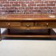 Table basse en bois et marbre