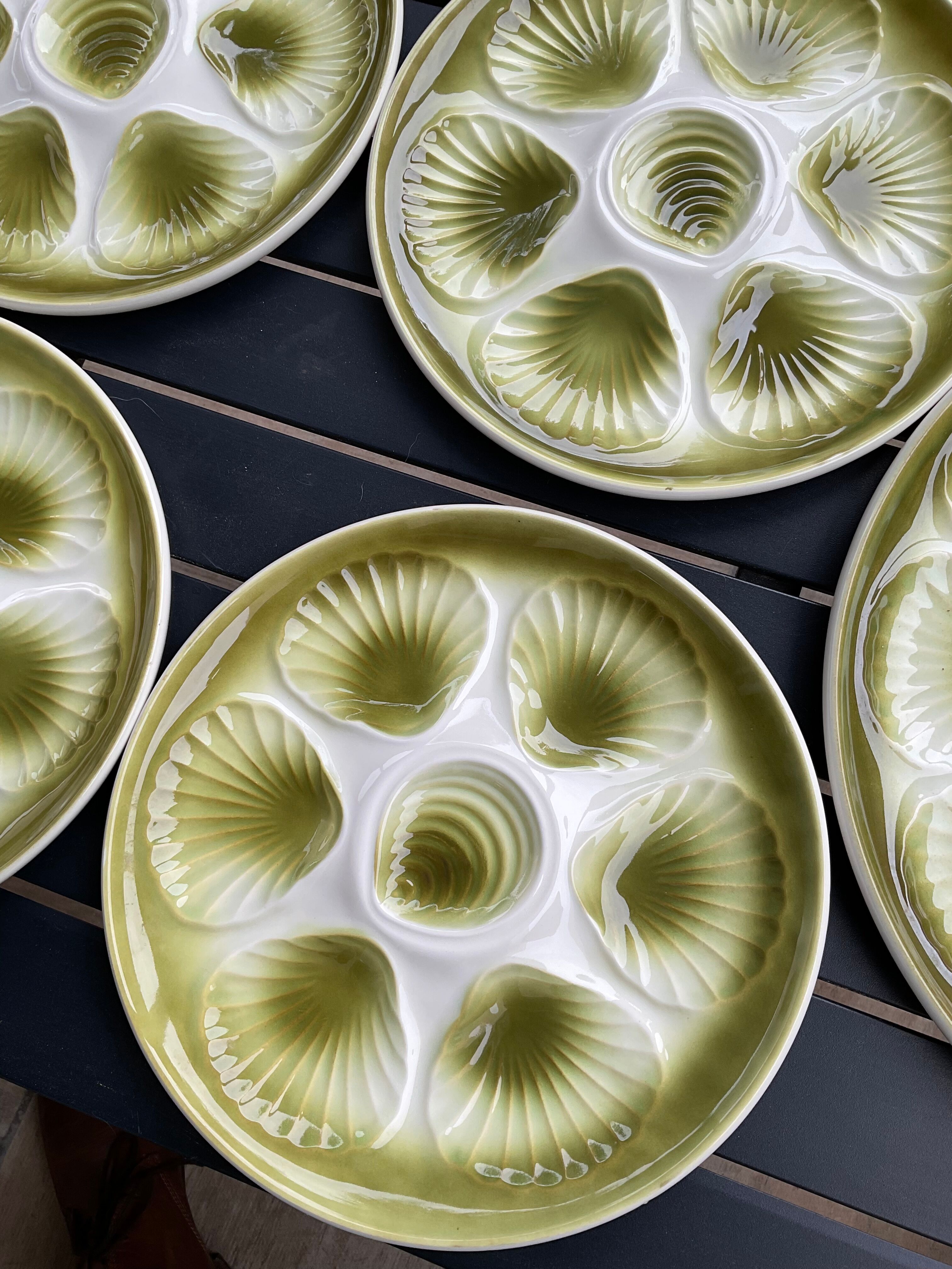 6 plates and dish in Ceramics, Moulin des loups