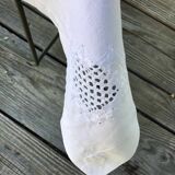 Rectangular tablecloth with embroidered openwork pattern