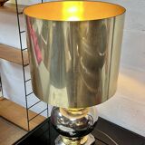 Gilded ceramic lamp, Italy, 1970