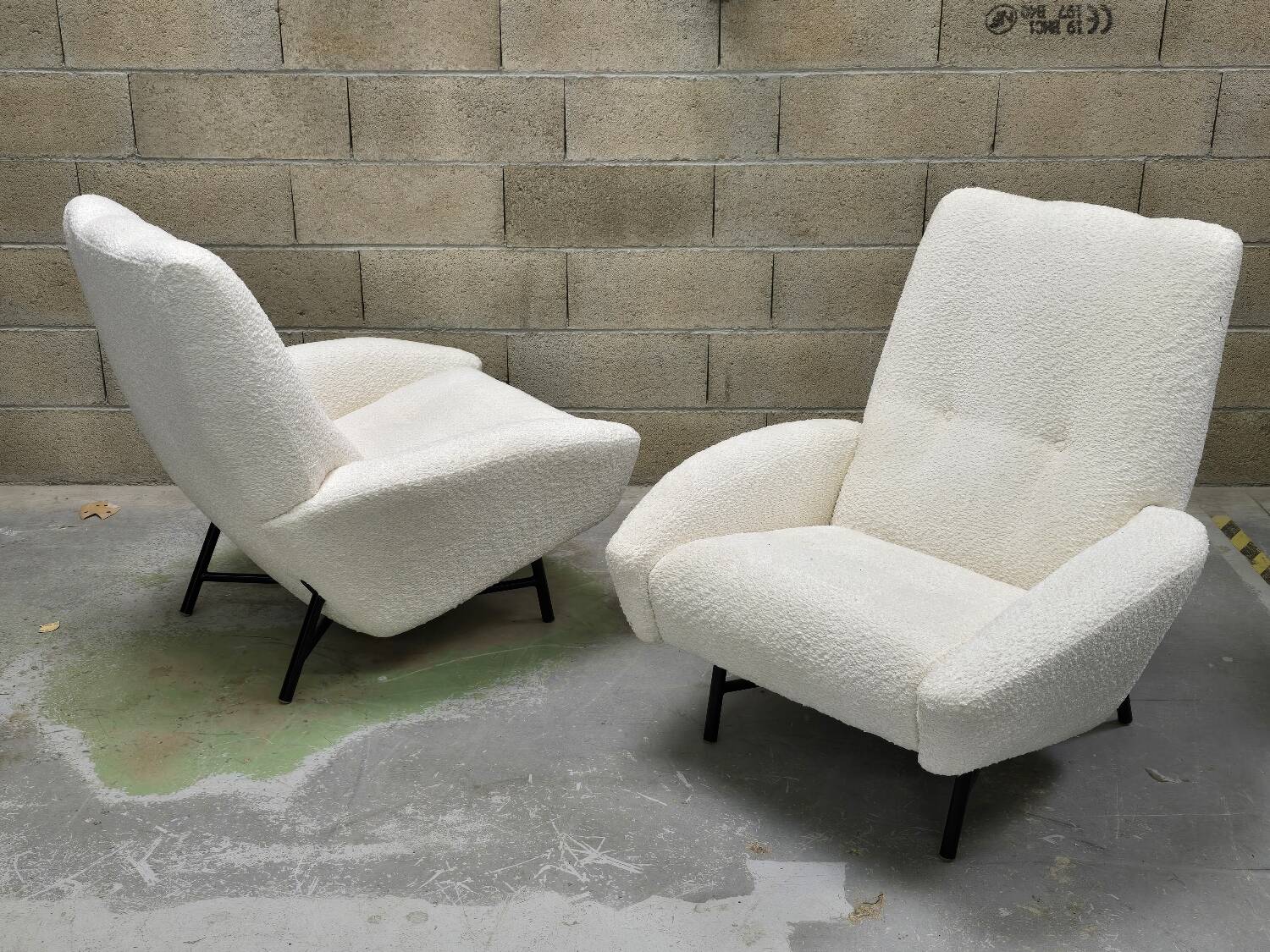 Fauteuils design vintage Claude VASSAL, 1950
