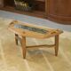 Oak and ceramic coffee table by Guillerme and Chambron for Votre Maison 1950s