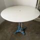 Guerin metal garden table, bistro table, cast foot