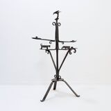 Wrought iron candle holder - France, 20th century