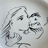 Plate after Picasso mother and child Salins France