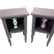 Pair of matte black revamped bedside