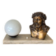 Lampe  bronze Christ signé L. Artaux
