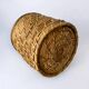 Rattan and brass basket, Italy, 1970s, 16 cm diameter