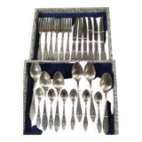 Silver metal cutlery