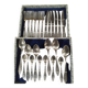 Silver metal cutlery
