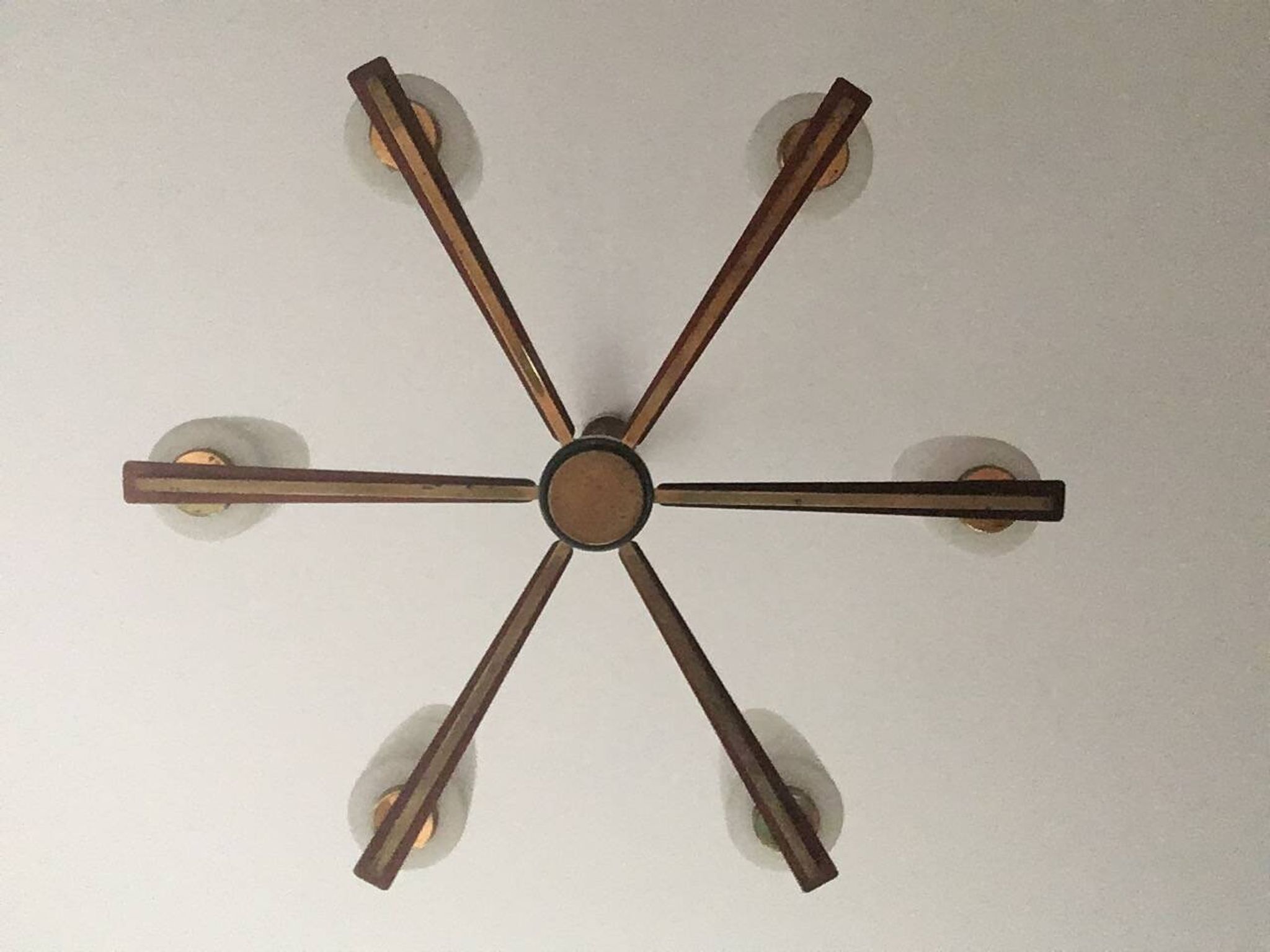 Lustre with 6 branches and tulips from the 1950s.