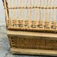 Braided wicker laundry basket