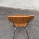 Vintage Chair 60s/70s Formica Wood Pattern & Chrome Legs